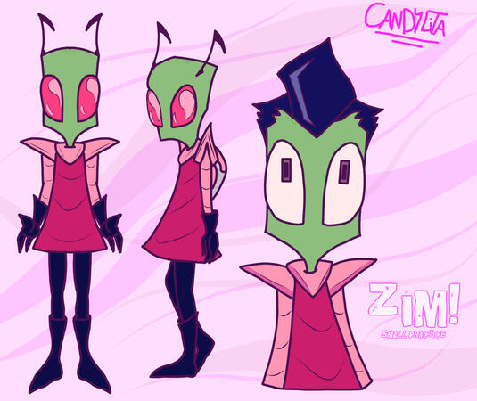 My own Invader Zim reference. Cartoon-ish drawing