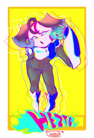 Drawing with saturated colors. Character by &quot;Yulethona&quot;