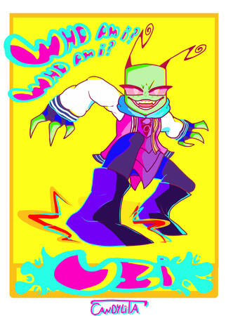 Drawing with saturated colors. Character by &quot;DeadbeatMoth&quot;